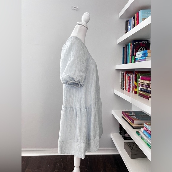 Club Monaco Blue CLOUD mini Dress size Large - Picture 11 of 13